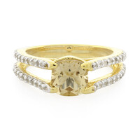 Zilveren ring met een champagne kwarts