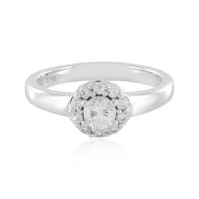Zilveren ring met een zirkoon