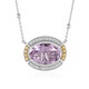 Zilveren halsketting met een lavendel amethist (Dallas Prince Designs)