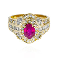Gouden ring met een Birmese Robijn (AMAYANI)