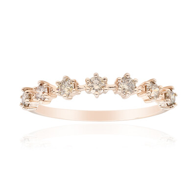 Gouden ring met SI1 Argyle Rose De France Diamanten (Annette)