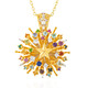 Zilveren halsketting met citrienstenen (Gems en Vogue)