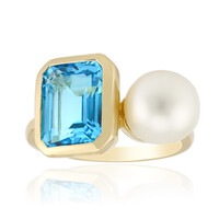 Gouden ring met een Marambaia-topaas (Michelle Albala)