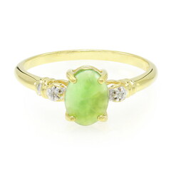 Zilveren ring met een keizerlijk chrysopraas
