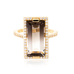 Zilveren ring met een meerkleurige-kwarts