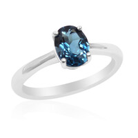 Zilveren ring met een Londen-blauwe topaas