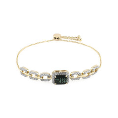 Gouden armband met een Nigeriaanse groene toermalijn (Remy Rotenier)