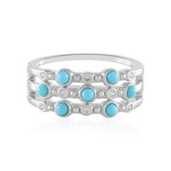 Zilveren ring met Sleeping Beauty Turkooisen