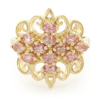 Gouden ring met Onverhitte Padparadscha Saffieren (AMAYANI)
