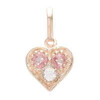 Zilveren hanger met Padparadscha saffieren