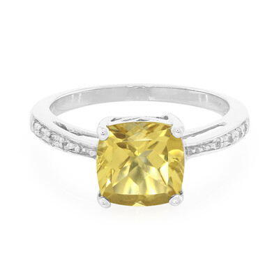Zilveren ring met een champagne kwarts