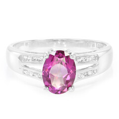Zilveren ring met een druiven-topaas
