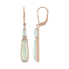 Zilveren oorbellen met groene chalcedoonstenen (KM by Juwelo)