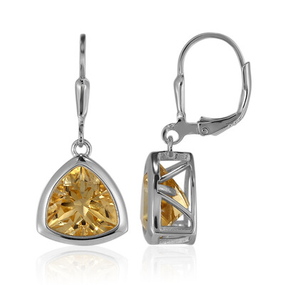 Zilveren oorbellen met citrienstenen (MONOSONO COLLECTION)