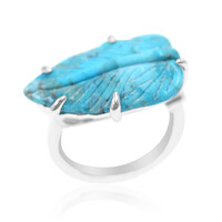 Zilveren ring met een Kingman turkoois (Anne Bever)