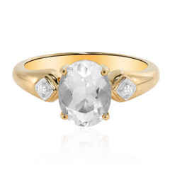 Gouden ring met een Mexicaanse hyaliet opaal