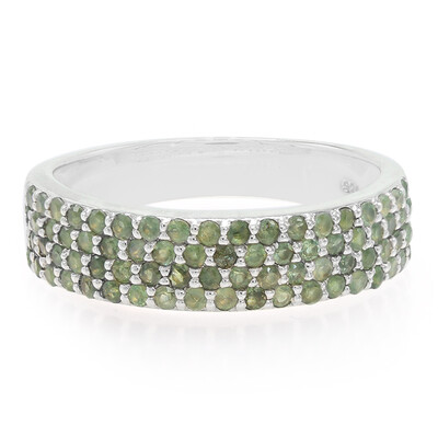 Zilveren ring met alexandrieten