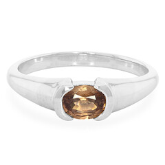 Zilveren ring met een oranje Mashewa zirkoon