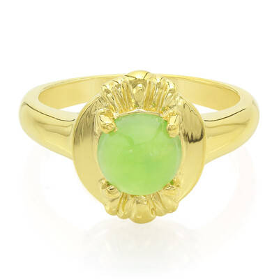 Zilveren ring met een keizerlijk chrysopraas