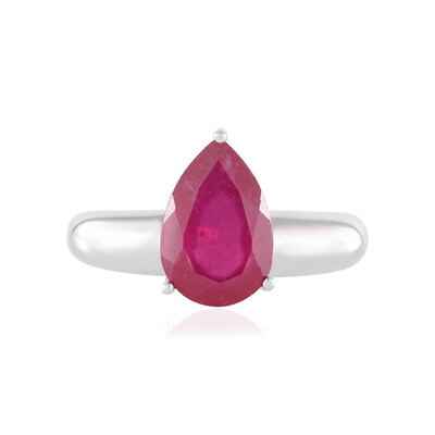 Zilveren ring met een Madagaskar Robijn (de Melo)