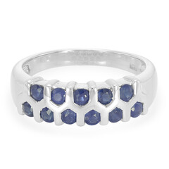 Zilveren ring met Laos saffieren
