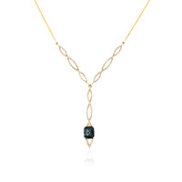Gouden halsketting met een Cobaltblauwe Luc Yen spinel (de Melo)