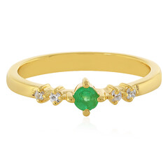 Zilveren ring met een Columbiaanse smaragd