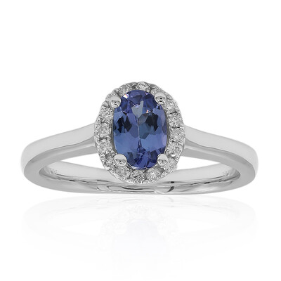 Gouden ring met een AAA tanzaniet
