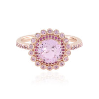 Zilveren ring met een kunziet (Adela Silber)