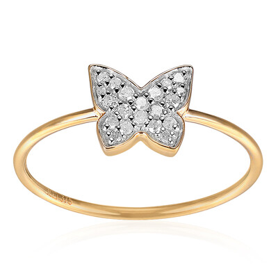 Gouden ring met I3 (I) Diamanten