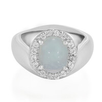 Zilveren ring met een Paraibe opaal