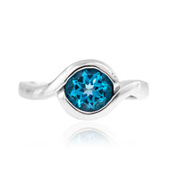 Zilveren ring met een Marambaia-topaas