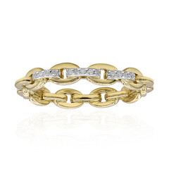 Zilveren ring met I3 (I) Diamanten
