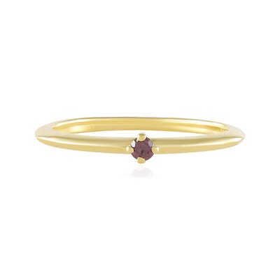 Zilveren ring met een I2 paarse diamant