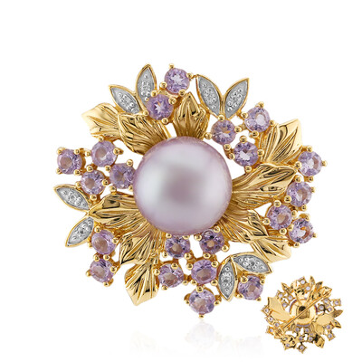 Zilveren broche met een Ming Parel (TPC)