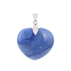 Zilveren hanger met een Blauwe kwarts