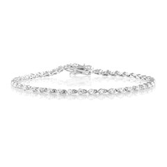 Zilveren armband met witte topaasstenen