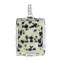 Zilveren hanger met een Dalmatiër Jaspis