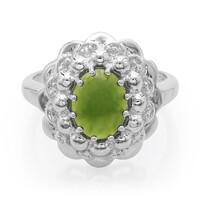 Zilveren ring met een keizerlijk chrysopraas