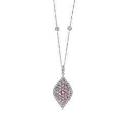 Gouden halsketting met I1 Roze Diamanten (CIRARI)