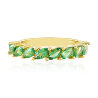Zilveren ring met Groene Apatieten
