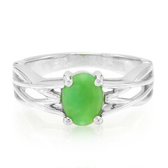 Zilveren ring met een keizerlijk chrysopraas