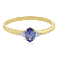 Gouden ring met een AAA tanzaniet
