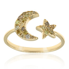 Gouden ring met SI2 Fancy Diamanten (CIRARI)