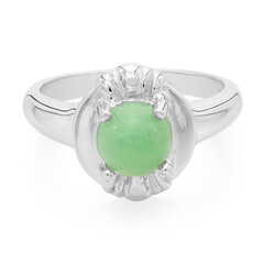 Zilveren ring met een keizerlijk chrysopraas