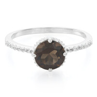 Zilveren ring met een rookkwarts