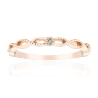 Gouden ring met een SI1 Argyle Rose De France Diamant