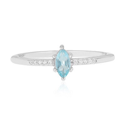 Zilveren ring met een Blauwe apatiet