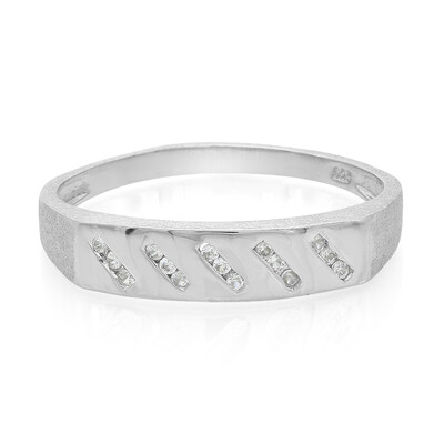 Zilveren ring met zirkonen