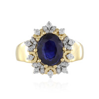 Zilveren ring met een Madagaskar Blauwe Saffier